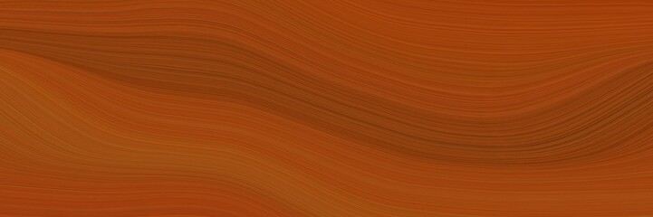 Poster - elegant colorful banner design with saddle brown, chocolate and sienna colors. fluid curved flowing waves and curves