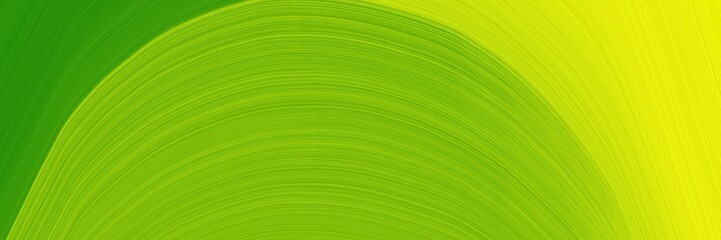 Poster - elegant modern header design with yellow green, gold and forest green colors. fluid curved lines with dynamic flowing waves and curves