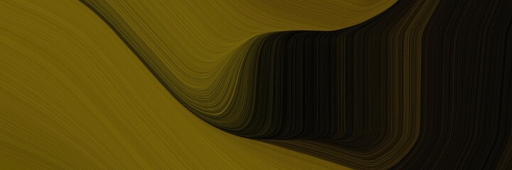 Poster - elegant surreal cover with chocolate, black and very dark green colors. fluid curved flowing waves and curves