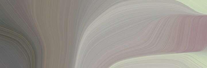 Fototapete - elegant flowing poster design with dark gray, rosy brown and dim gray colors. fluid curved lines with dynamic flowing waves and curves