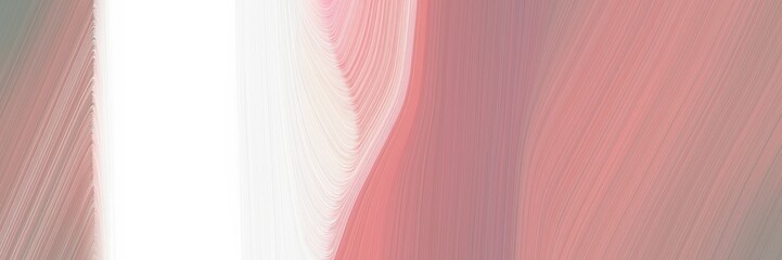 Poster - elegant flowing horizontal poster with rosy brown, linen and pastel magenta colors. fluid curved flowing waves and curves