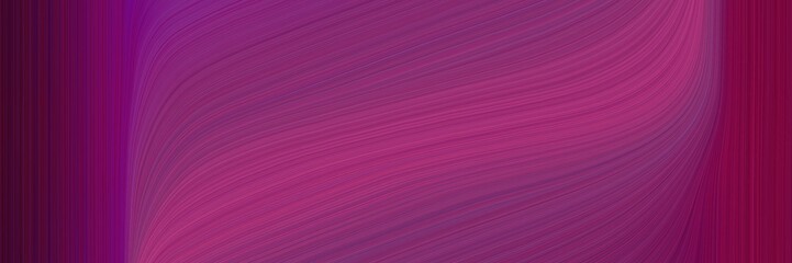 Poster - elegant dynamic horizontal canvas with dark moderate pink, very dark violet and moderate pink colors. fluid curved lines with dynamic flowing waves and curves