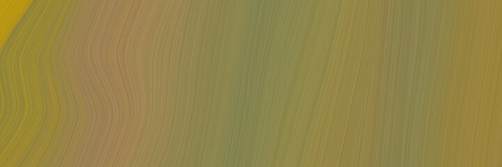 Poster - elegant artistic designed horizontal cover with pastel brown, dark golden rod and peru colors. fluid curved flowing waves and curves