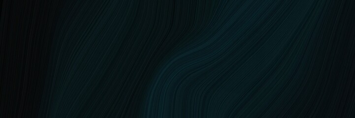 Aufkleber - elegant moving poster design with black, very dark blue and very dark green colors. fluid curved lines with dynamic flowing waves and curves