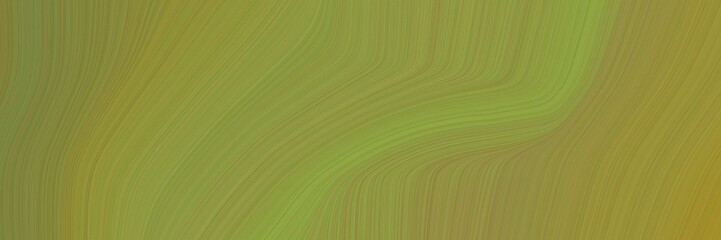 Poster - elegant flowing header design with olive drab, peru and yellow green colors. fluid curved flowing waves and curves