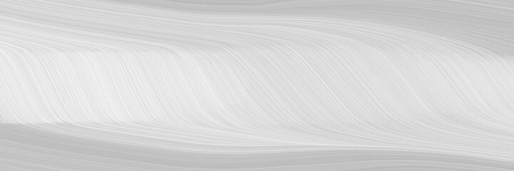Aufkleber - elegant decorative horizontal poster with light gray, silver and ash gray colors. fluid curved flowing waves and curves