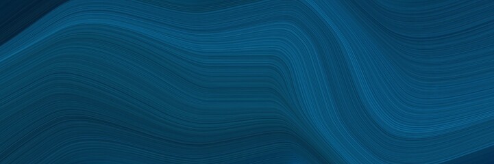 Aufkleber - elegant surreal canvas design with teal green, teal and very dark blue colors. fluid curved lines with dynamic flowing waves and curves