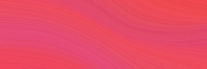 Aufkleber - elegant artistic designed horizontal header with indian red, moderate pink and pale violet red colors. fluid curved lines with dynamic flowing waves and curves