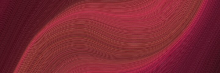 Poster - elegant colorful horizontal cover with old mauve, dark moderate pink and very dark pink colors. fluid curved lines with dynamic flowing waves and curves