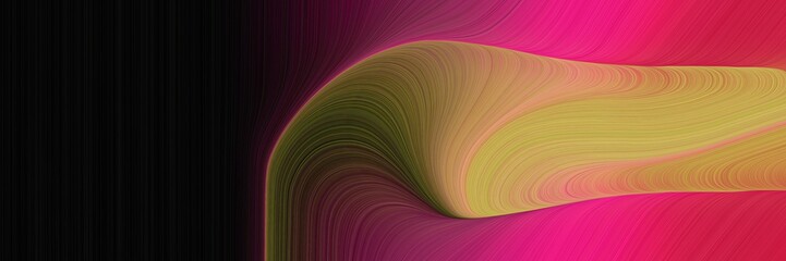 Poster - elegant modern banner with very dark pink, peru and dark moderate pink colors. fluid curved lines with dynamic flowing waves and curves