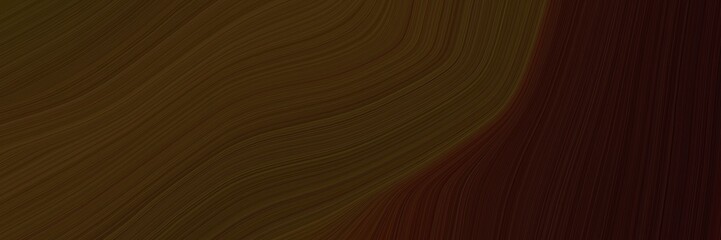 Poster - elegant surreal canvas with very dark green, very dark red and chocolate colors. fluid curved flowing waves and curves