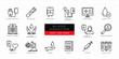© Susann Schröter - Blood Donation icon set - minimal thin outline, web icon and symbol collection – blood, donation, test, bag, pressure kit, bank, type, preservation, tube, cells, donar Simple edgy vector illustration.
