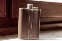 Flask On A White