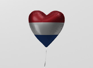 Netherlands flag in heart balloon