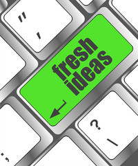 Poster - fresh ideas button on computer keyboard key