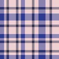 Pink and Navy Plaid Tartan Checkered Seamless Pattern