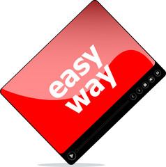 Poster - Video player for web with easy way word