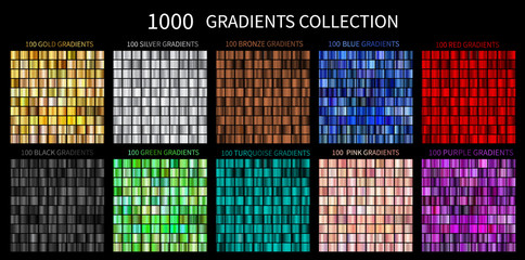 gradients vector megaset big collection of metallic gradients 1000 glossy colors backgrounds