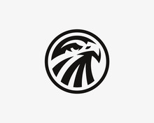 Eagle Logo. Hawk Emblem Design Editable For Your Business. Vector Illustration.