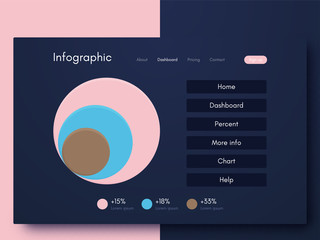Vector graphic infographics. Template for creating mobile applications, workflow layout, diagram, banner, web design, business infographic reports