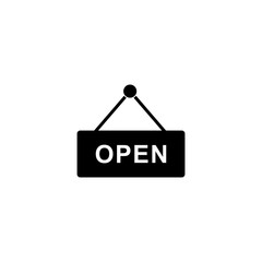 open tag icon, open sign and symbol vector design