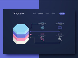 Vector graphic infographics. Template for creating mobile applications, workflow layout, diagram, banner, web design, business infographic reports