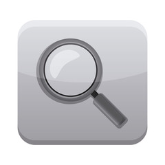 Poster - magnifying glass app button menu isolated icon