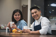 © chokniti - Couples are enjoying a healthy breakfast at home