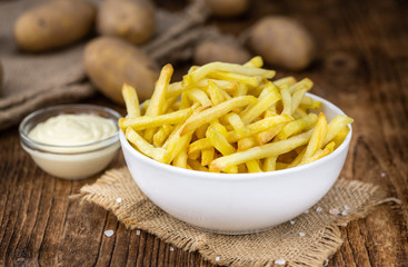 Wall Mural - Portion of fresh made French Fries