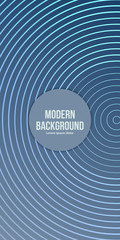 Poster - modern abstract circle lines on dark blue background
