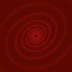 Canvas Print - Abstract of spiral lines on pattern red background