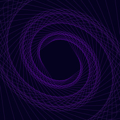 Poster - abstract of spiral lines on pattern purple background
