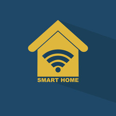 Poster - Smart Home icon. Home automation concept, future