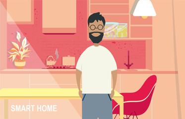 Poster - Lifestyle of person in modern life internet of things