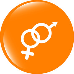 Poster - iwon web button with male female symbol