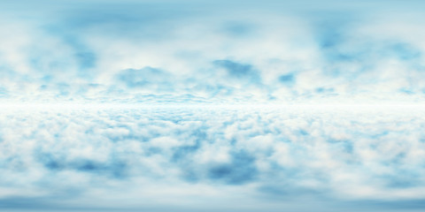 Wall Mural - 360 degree texture sky background with clouds, equirectangular projection, environment map. HDRI spherical panorama