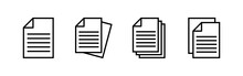 Document Icons Set. Paper Icon. File Icon