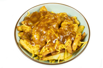 Sticker - plat canadien Poutine (frites, cheddar et sauce brune)