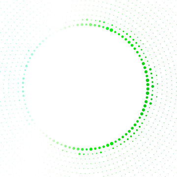 Technology circle with dots. Vector illustration