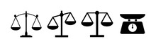 Scales Icons Set. Law Scale Icon. Scales Vector Icon. Justice