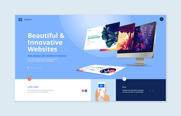 Website template design. Modern vector illustration concept of web page design for website and mobile website development. Easy to edit and customize.