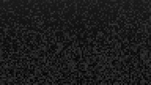 Black Texture. Random Pixel Pattern. Dark Horizontal Gradient Background. Simple Square Tiles. Black Rectangle Mosaic