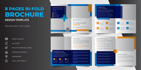 Wall Mural - 8 pages medical business brochure or professional modern multipurpose brochure design template