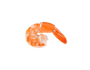 Wall Mural - shrimps isolated on a white background