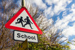 School Warning Road Traffic Sign