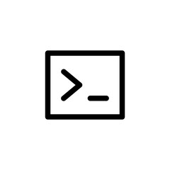 Terminal User Interface Outline Icon Logo Vector Illustration
