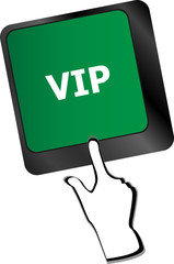 Poster - VIP written button keys on computer keyboard