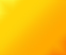 Abstract Gradient Yellow Dots Background. Vector Illustration In Retro Comic Style