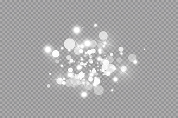 Wall Mural - glow light effect. vector illustration. christmas flash dust. white sparks and glitter special light