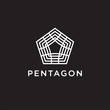 Pentagon icon vector image.Can also be used for building and landmarks .